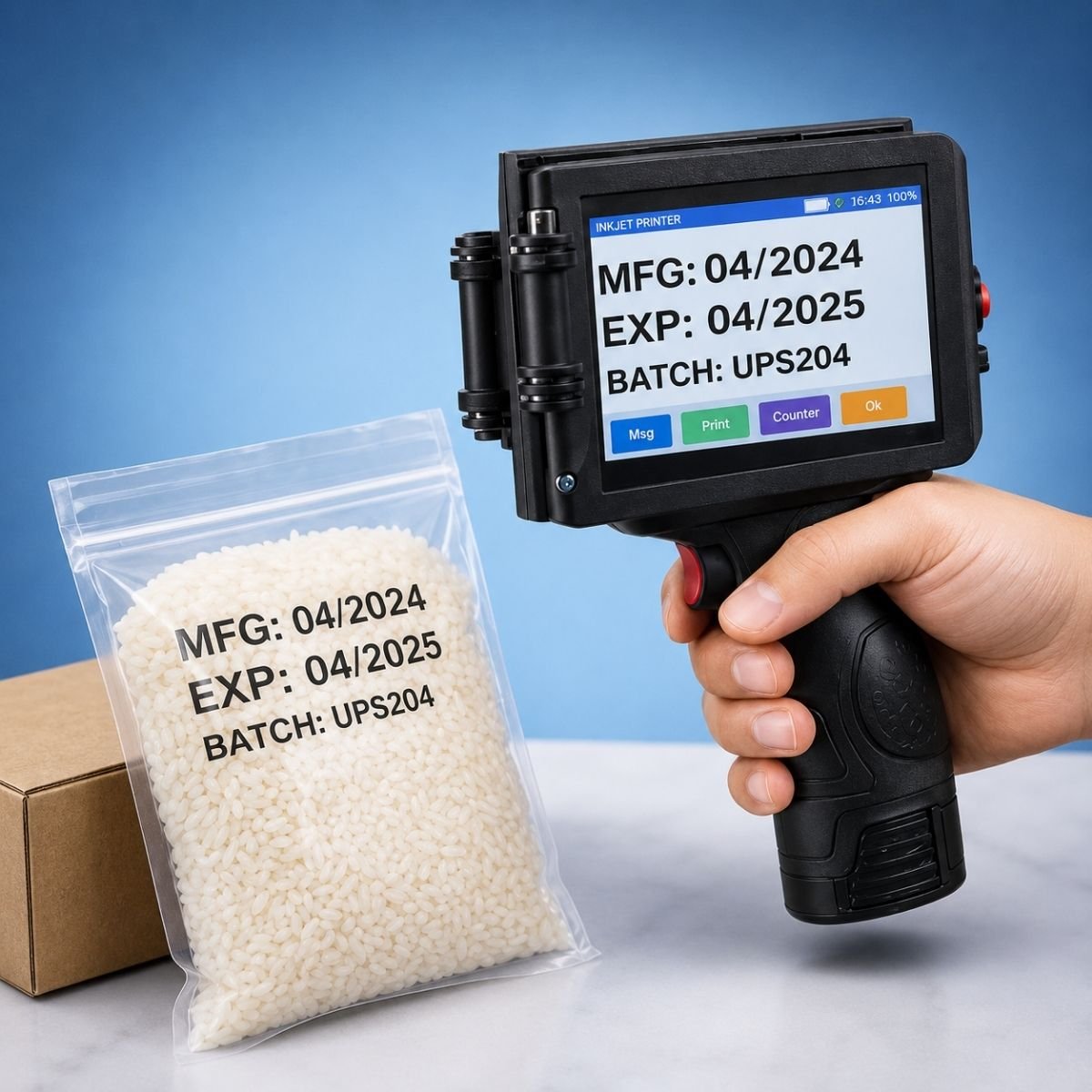 SMART Handheld 12.7mm Intelligent TIJ Printer