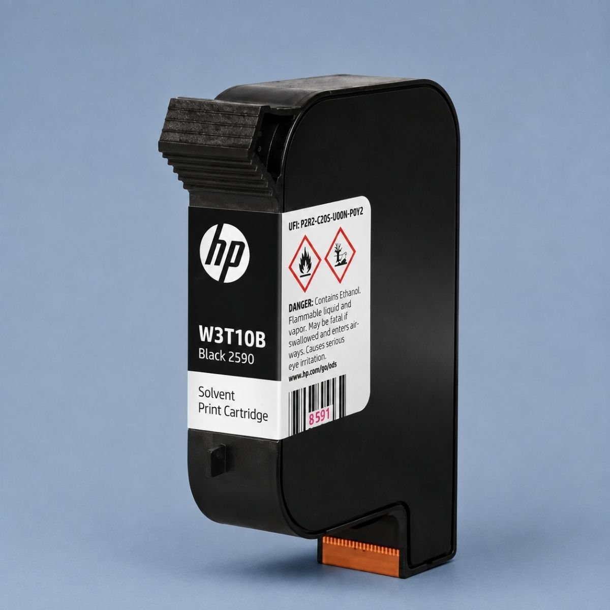 HP W3T10B Black 2590 Solvent Ink Cartridge