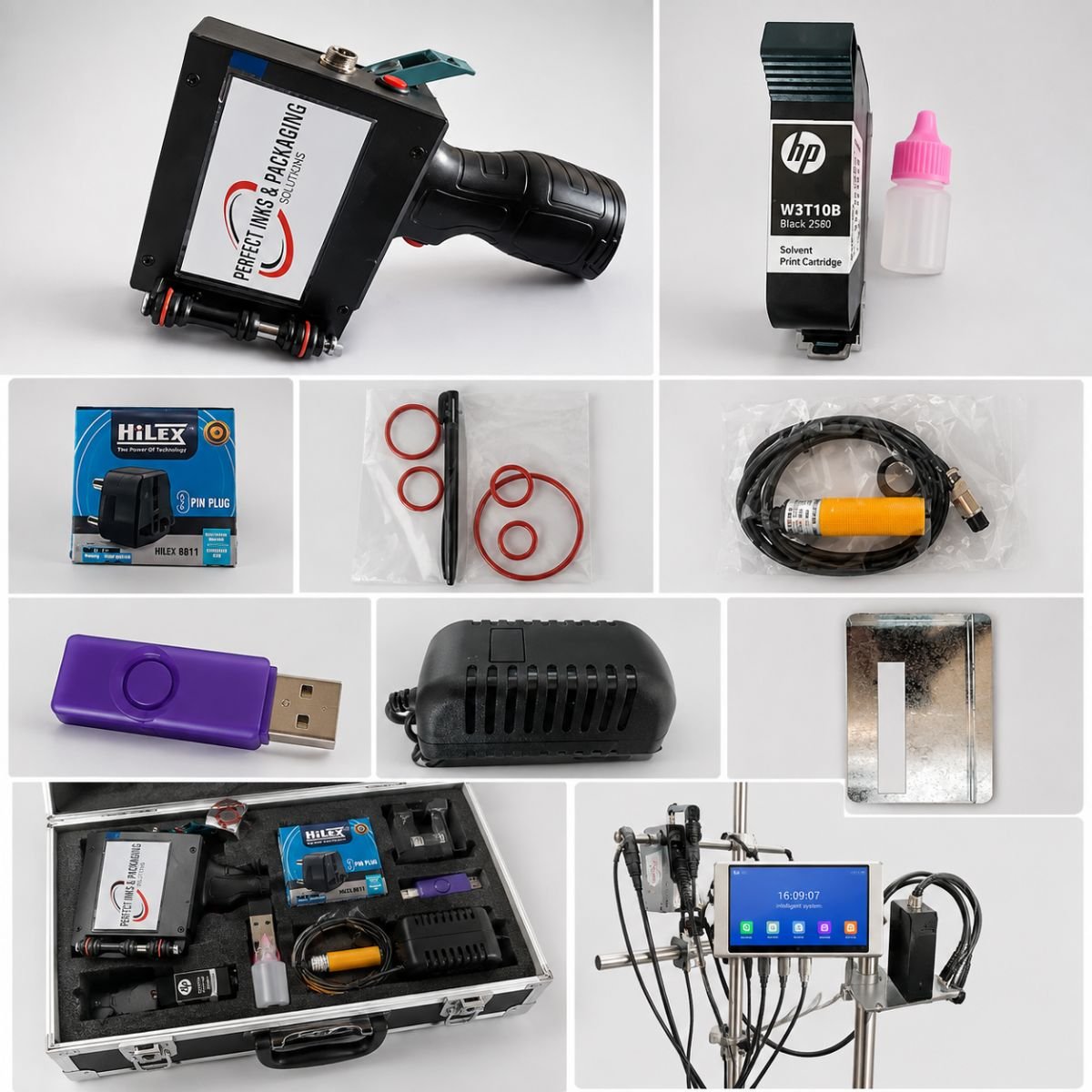 Handheld 12.7mm Inkjet Printer, 60 m/min Print Speed